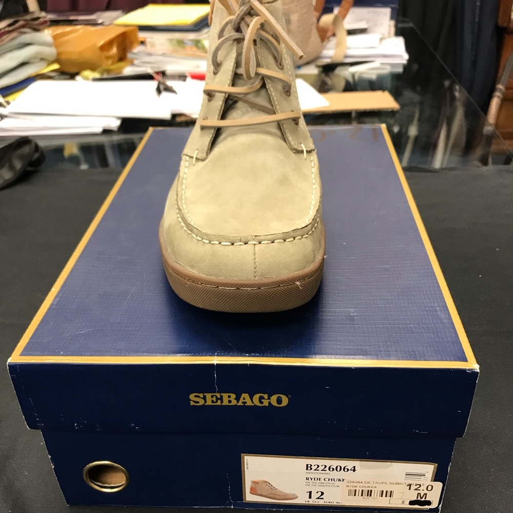 New sebago leather upper in original box